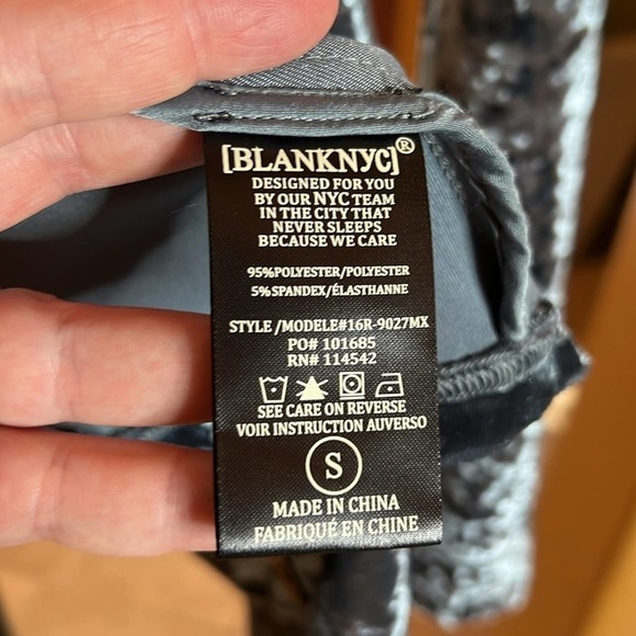 Blank NYC Crushed Velvet Moto Teal Asymmetrical Zip Front Jacket Size Small - Picture 6 of 8